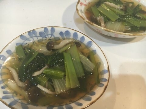 簡単！しめじと小松菜白菜のとろとろ煮